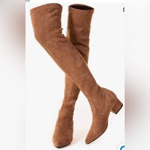 NNG Over the Knee Suede Boot, Brown, Size 8